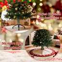 Artificial Christmas Tree Collar Christmas Tree Skirt Collar Hides Fake Pole, Christmas Decorations, Christmas Tree Base Cover Zipper Design for Xmas Trees Artificial Trees, Embossed Patterns
