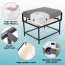 BALAPET Stable Beside Dog Bed and Mattress Set, Beside Dog Bunk Beds for Large Dogs,Metal Bed Frame with Removable Cushion,Dogs Bed Attachment to Human Bed for Small, Medium & Large Breeds(Medium)