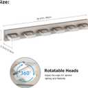 Brushed Nickel Vanity Lights for Bathroom 6-Light Vanity Lighting Fixtures for Mirror 39" Adjustable 5500K Modern LED Vanity Light Over Mirror, Bath Wall Lighting Fixtures