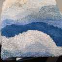 Large Ocean Sea Wave Rug 60"x30", Beach Themed Room Decor Aesthetic, Beachy Decor for Bedroom Nursery Kitchen, Washable Blue Area Rug for Summer Room, Nautical Coastal Room Decor