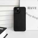 NITITOP Compatible with iPhone 15 Case Cute Aesthetic Little Polka Dots Pattern Design for Women Men Girls Soft TPU Shockproof Stylish Full Camera Protective Phone Cover - Black