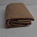 ULTCOVER Square Patio Heavy Duty Table Cover - 600D Tough Canvas Waterproof Outdoor Dining Table and Chairs General Purpose Furniture Cover Size 86 inch (Square 86"(L)x86"(W), Brown)