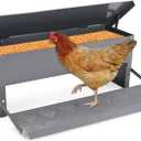 Automatic Chicken Feeder Metal Treadle Trough 15lb Outdoor Rainproof for Chickens, Bantams, Poultry, Pheasants