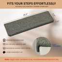 Bullnose Carpet Stair Treads, 14-Piece Set Stair Treads for Wooden Steps | Non-Slip Self-Adhesive Grip Washable & Reusable Soft Noise Reduction Pet-Friendly Indoor Protection 29.5 x 9.5 in, Gray