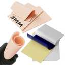 Blank Tattoo Practice Skin Kit - 13Pcs Set with 3 Double Sided 7.4x5.6 Fake Skins and 10 Stencil Transfer Papers for Tattooing, Microblading Practice - Ideal for Beginners and Pro Artists (pink)