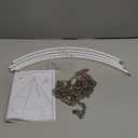 Ceiling Drapes Hanging Kit, 24 Inch Round Ceiling Canopy Hoop Hardware Kit, White Metal Ceiling Draping for Ceiling Drape Hanging Hoop Ring Kit for Wedding Ceremony Ceiling Decorations