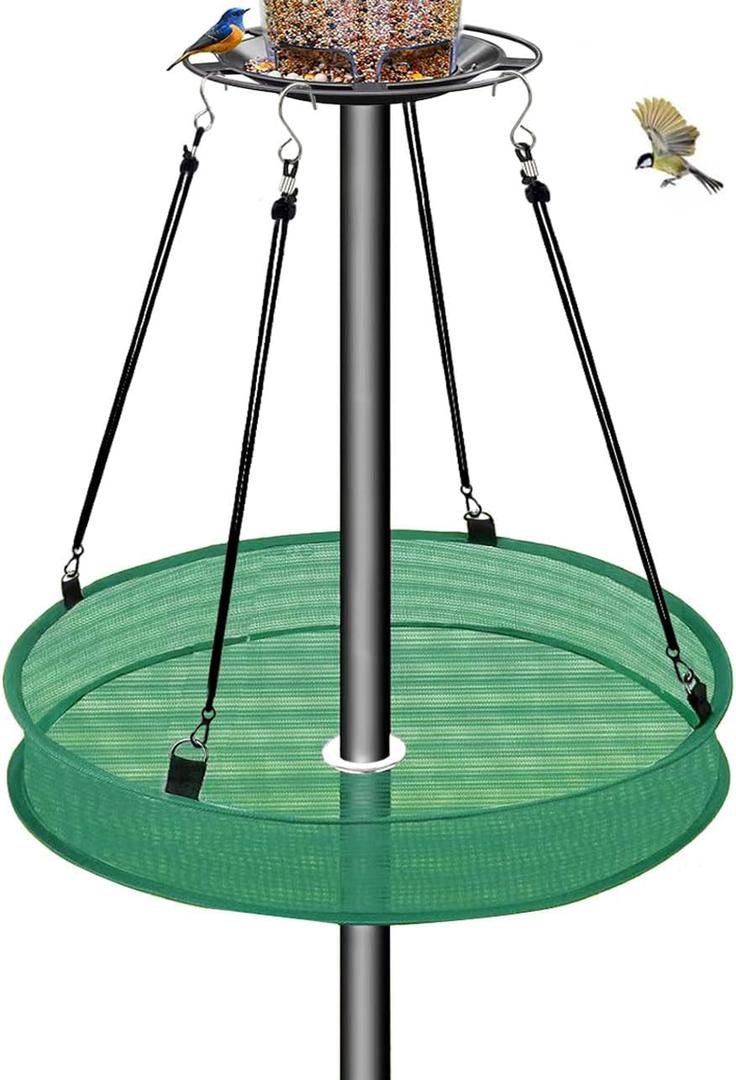 Bird Seed Catcher Tray for Hanging Bird Feeder Platform, 20 inches Birdseed Hoop for Hummingbird Feeders Bee Feeder Outdoor Garden Hanging Tray(1PC-)