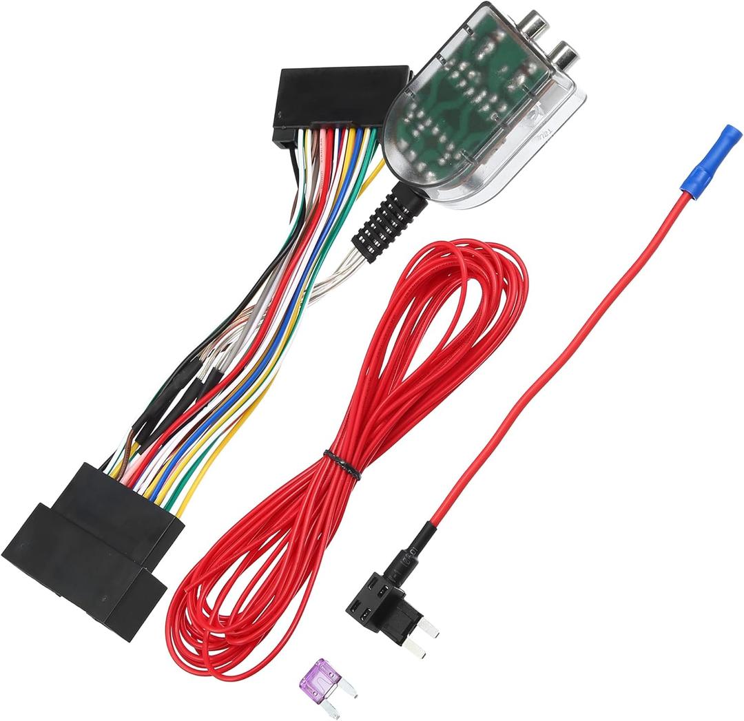 X AUTOHAUX Car Add an Amp Amplifier Adapter Interface to Radio System for Ford 2011-2018 with Red Extension Wire