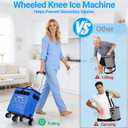 Ice Machine for Knee After Surgery, Cold Therapy Machine for Hip Shoulder Knee Replacement Recovery, Portable Quiet Leak-Proof Knee Ice Machine with Wheels & Universal Pad for Pain Relief and Swelling, XL
