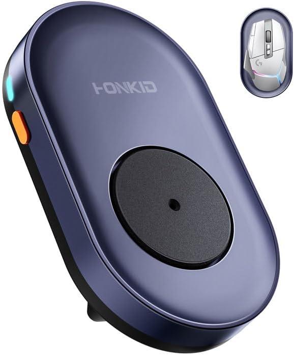 HONKID Undetectable Mouse Mover Jiggler with ON/Off Switch and USB Port Drive-Free,Simulate Physical Automatically Mouse Movement,Prevent Computer Laptop Inactive/Lockdown (Purple)