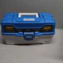 Plano Ready-Set-Fish 3-Tray Tackle Box with Tackle, Aqua Blue/Tan, One Size