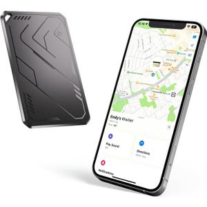 2 x Airtag Wallet Tracker Card for Apple: Bluetooth Tracker Smart Card for Men Gifts Passport Tracker with Find My Keys Finder and Item Locator for Keys Luggage Passport, iOS Only (1 Pack)