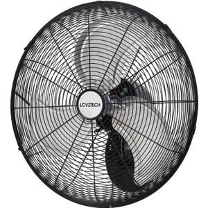 20 inch Wall Mount Fan Oscillating, 3-Speed 5500 CFM High Velocity Industrial Wall Mounted Fan, Heavy Duty Air Circulator for Garage, Shop, Gym, Workshop, Covered Patio - UL Listed