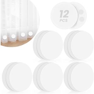 YixangDD 12 Pack Shower Curtain Weights, Rubber Covered Magnetic Curtain Weights, Shower Magnets for Curtain Liner Prevent from Blowing Around, Work for Drapery, Flag, Tablecloth (6 Pairs)