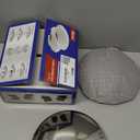 Semi Truck Hub Cap Cover - 5 Even Notched - for Front Wheel Universal Fit - 2 Pc Pack, Lip: 7/16" with pre-Installed Clips (Dome Top, Stainless Steel)