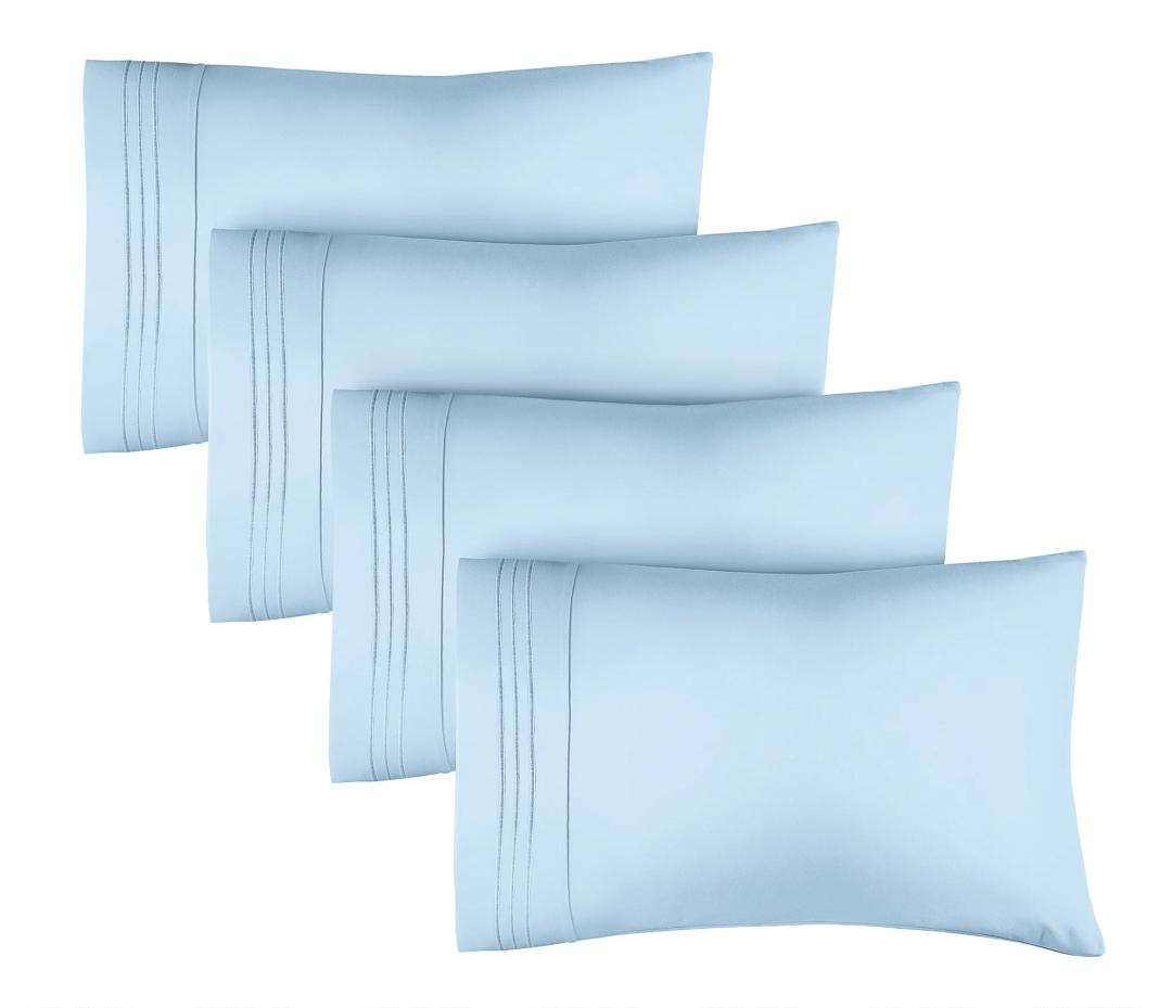 CGK Linens Pillow Case 4 Pack Blue 20x36 In