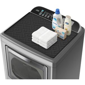 Washer and Dryer Top Protector Mat, 26" x 18" Silicone Washing Machine Top Cover, Non-Slip Waterproof Washer Dryer Mat for Home, Kitchen & Laundry Room