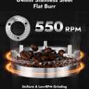 DAOFEL 64MM Flat Burr Coffee Grinder Electric,100 Adjustable Grind Settings