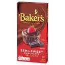 Baker's Semi-Sweet Chocolate Premium Baking Bar with 56% Cacao, 4 oz Box