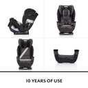 Evenflo All4Stages Slim 4-in-1 Convertible Car Seat (Tybee Black), Mfg 06-29-26