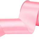 VATIN Pink Satin Wired Ribbon 2-1/2" Pink Satin Wired Ribbon for Gift Wrapping Decoration Crafts Home Decor -Continuous 10 Yards