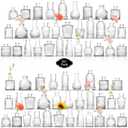 Bud Vases in Bulk 63, Glass Vases for Centerpieces, Small Vases for Flowers, Small Flower Vase for Centerpieces, Mini Vintage Vase, Clear Bud Vases for Wedding Table Decor