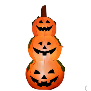  5.2-ft H x 2.7-ft W Internal Stacked Pumpkins Halloween Inflatable