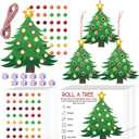 Civaner Roll A Christmas Tree Dice 40 Set Christmas Party for Adults and Families Gifts Xmas Party Favors Supplies for Xmas Festival Activity