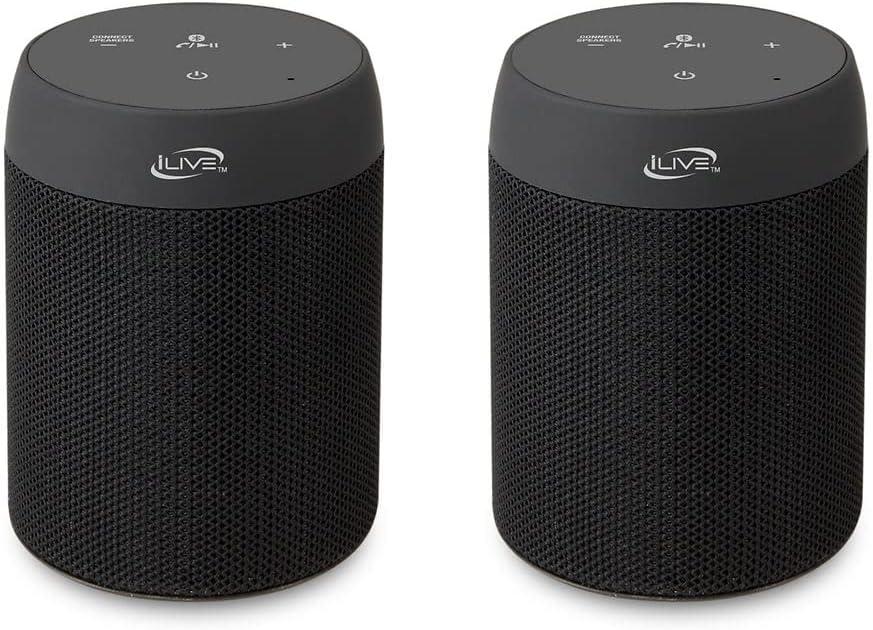 iLive Bluetooth 5.0 Wireless Speaker Pair Black