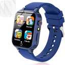 Smart Watch for Kids, with 26 Puzzle Games, Touch Screen, HD Camera, Alarm Clock, Toys for Ages 4-12 Years Old.Birthday Gift for Boys Girls (Blue)