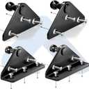 ARANA 10MM Gas Strut Mounting Brackets, Ball Stud Mount Bracket for Universal Lift Supports Shocks Spring Kits Hardware 4 PCS with 16 Screws (Only Fits 10mm Ball Head)