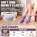 ANTSANG Fuzzy Socks for Women, Fluffy Warm Soft Slipper Socks for Winter & Home, Ideal for Teen Girls (Assorted Stripes)