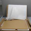 VIVO Dual Frosted Plexiglass 24 x 18 inch Clamp-on Desk Privacy Panels, Acrylic Cubicle Desk Dividers, Office Partitions, Pack of 2, PP-2-G048C