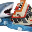 Penn-Plax Jaws Officially Licensed Aquarium Decoration Boat Attack Safe for Freshwater and Saltwater Fish Tanks Small