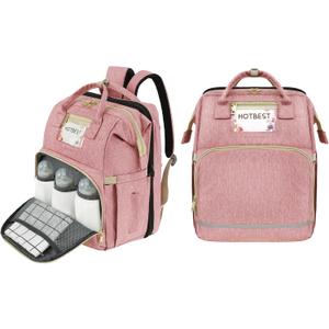 HOTBEST Diaper Bag Backpack, Pink, Large