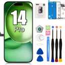 EFAITHFIX for iPhone 14 Pro Screen Replacement 6.1 Inch LCD 3D Touch Display Full HD Digitizer Frame Assembly (A2650, A2889, A2890, A2892) with Repair Tools kit Screen Protector Waterproof Adhesive