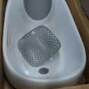Boon Soak 3 Stage Baby Bathtub - Baby Bath Tub with Three Support Positions for Newborn to Toddlers - Color Changing Drain Plug for Ideal Bath Temperature - Gray - Ages 0 to 18 Months and Up (White)