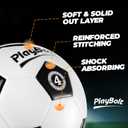 PlayBolt Soccer Ball Size 4 with Pump - Black & White Training Practice & Match Ball for Kids, Youth and Adults (Pack of 1 or 4)