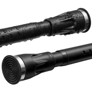 Black Tension rod for shower curtainshower curtain rods No Drilling Expandable Spring Loaded Curtain Tension Rod Adjustable 43 to 87 inch doesn't rust