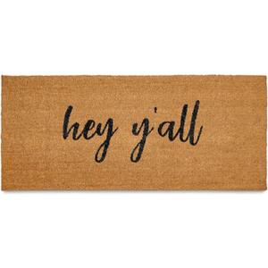 MAINEVENT Hey Y'all Door Mat 48x24 Inch, Large Welcome Mat for Front Door W/Non-Slip PVC Backing, Oversized Doormat Coir
