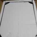 Sweetcrispy Bathroom Mirror 20x16 Inch Metal Framed Rounded Rectangle Vanity Mirror for Wall, Over Sink, Farmhouse, Restroom, Anti-Rust, Modern Decorative, Horizontal or Vertical Hanging, Black