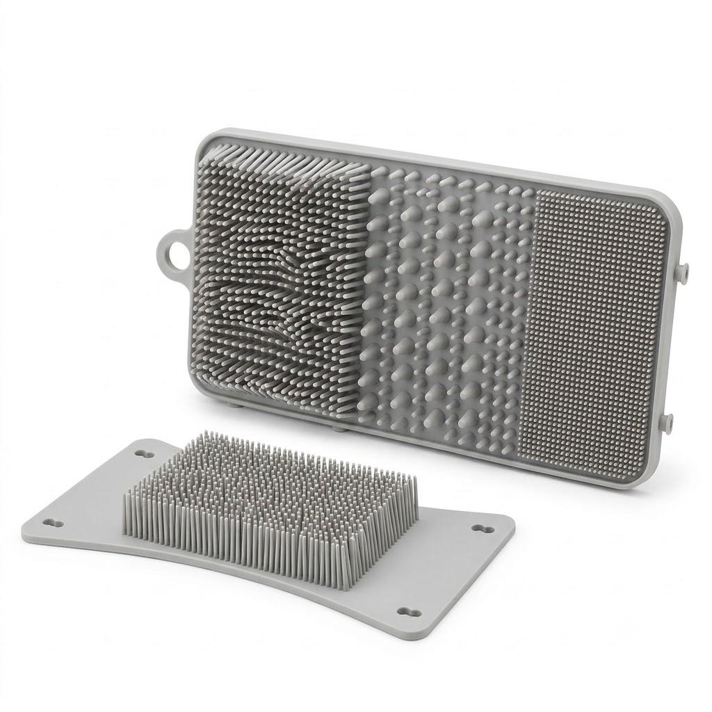 Gray Shower Foot Scrubber