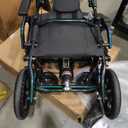 2026 Super Lightweight Transport Wheelchair for Seniors & Adults with Telescopic Handle, Upgraded Portable Folding Transfer Wheel Chairs, Gradient Dark Green, for Travel & Daily Use, 220 lbs Capacity