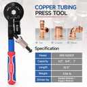 iCrimp Copper Pipe Press Tool for 1/2" 3/4" 1" Fittings, Dual-Drive Crimper