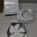 512M Bathroom Exhaust Fan, 6 Inch Wall Mounted Kitchen Exhaust Fan with White Grille, 80 CFM 4.0 Sones, 15-Inch Retractable Duct, Garage Fan, Bathroom Fan, Attic Fan