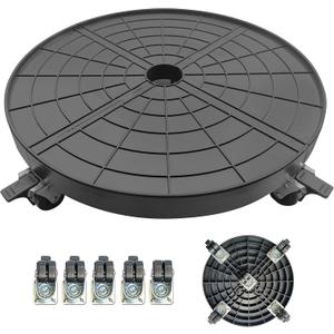 16 Inch Heavy Duty Plant Caddy With 360 Lockable Wheels,500 Lbs Capacity,Outdoor Indoor Rolling Plant Stand With Casters,Black Large Plant Dolly Potted Planter Cart For Big Flower Pots Plant Pots