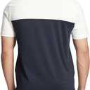 Rouen Polo Shirts for Men Quick Dry Regular Fit Casual Color Block Chest Print Active Short Sleeve Collared Mens Golf Shirt (Gray, L)