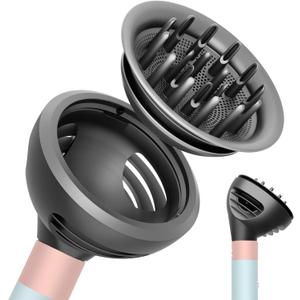 Wave Curl Diffuser for Dyson Airwrap  Dome and Diffuse Modes for Curl Wave Hair, Hair Diffuser Attachment Compatible with Airwrap Styler HS01/05/08