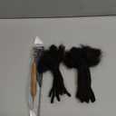 4inch 30 Strands 100% Human Hair Dreadlock Extensions, 0.4cm Width Handmade Loc Extensions Human Hair for Men Women Kids, Permanent Dread Extensions Can Be Dyed Bleached Curled(Natural Black)