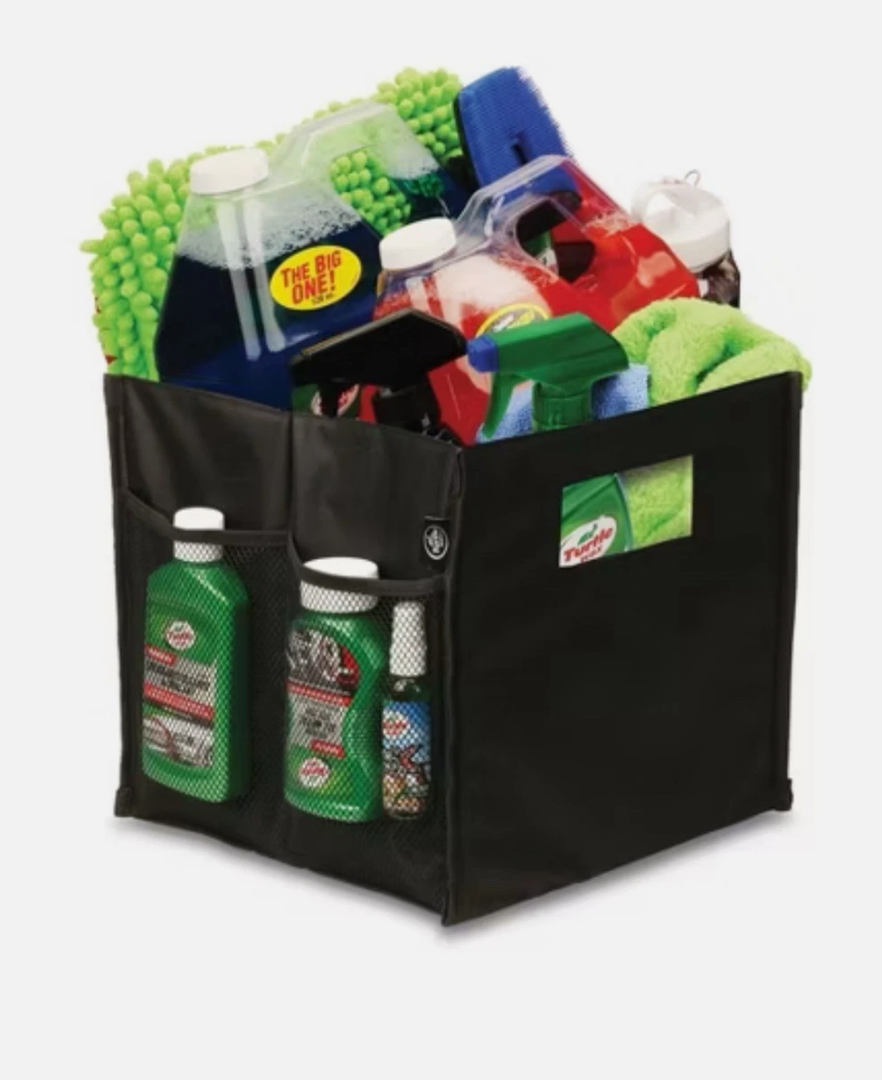 NEW -Turtle Wax Single Square Cargo Bin w/ Built in Tissue Holder & Pockets